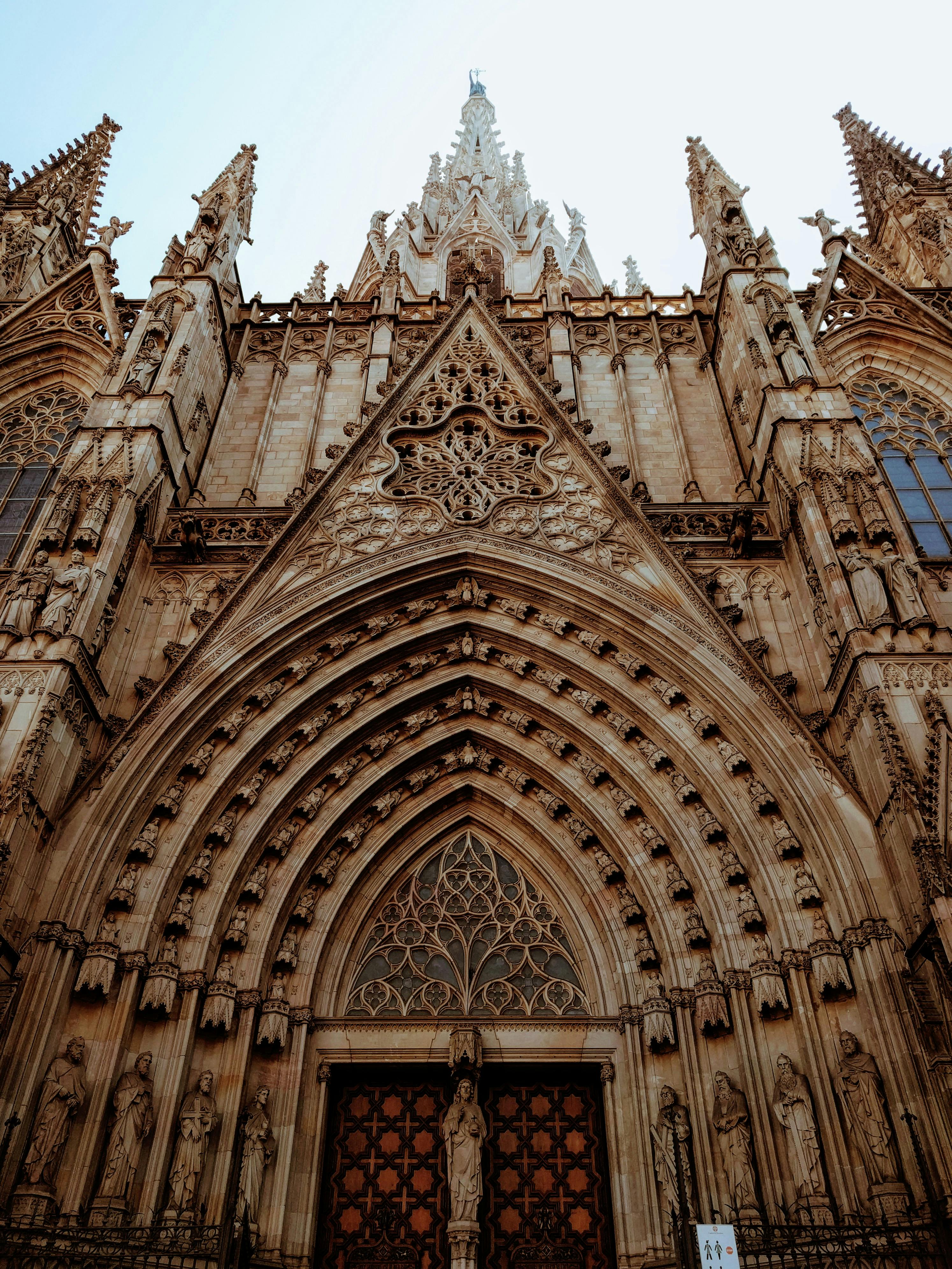 Close up of The Sangrada Familia temple